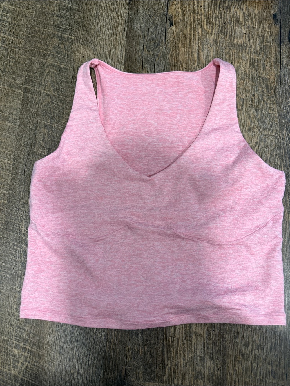 BuffBunny Heathered Pink V-Neck Tank Top